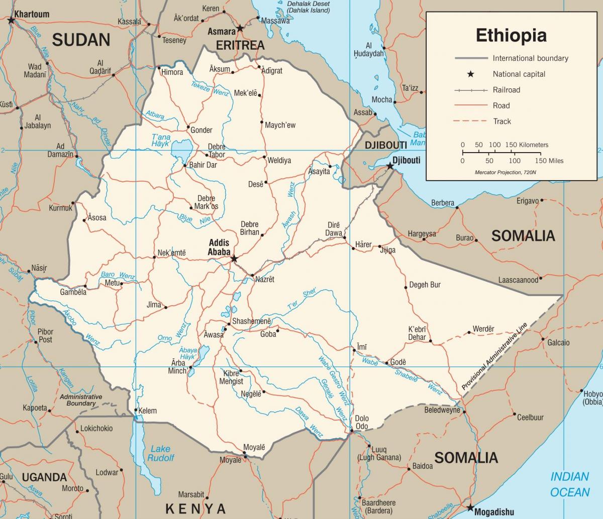 Эфиоп ճանապարհային ցանցը
