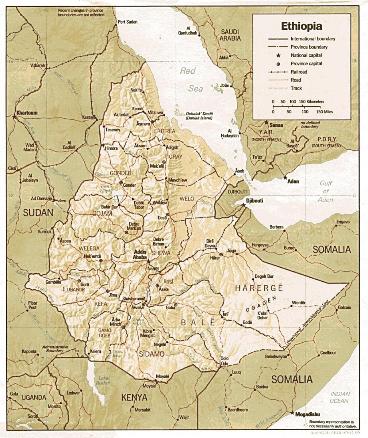 հին Եթովպիայի քարտեզի վրա