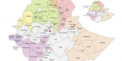 Эфиоп տարածաշրջանի քարտեզի վրա