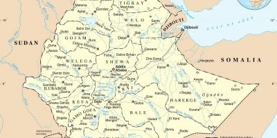 Քաղաքական քարտեզը Եթովպիայում