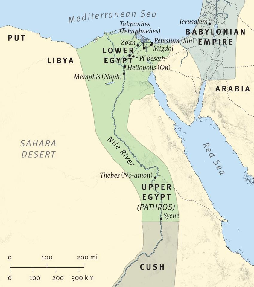 քարտեզ աստվածաշնչյան Եթովպիայում