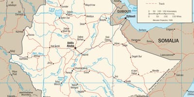 Նոր Եթովպիայի քարտեզի վրա